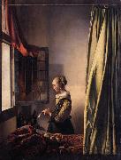 VERMEER VAN DELFT, Jan Girl Reading a Letter at an Open Window oil painting reproduction